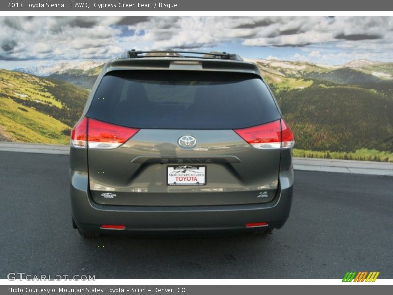 Cypress Green Pearl / Bisque 2013 Toyota Sienna LE AWD