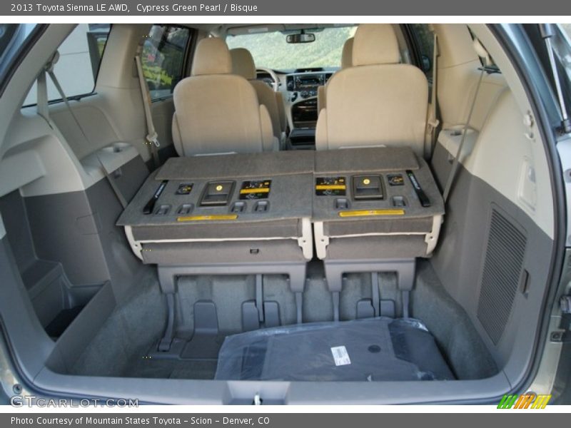 Cypress Green Pearl / Bisque 2013 Toyota Sienna LE AWD
