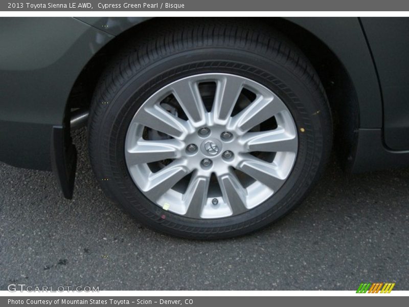 Cypress Green Pearl / Bisque 2013 Toyota Sienna LE AWD