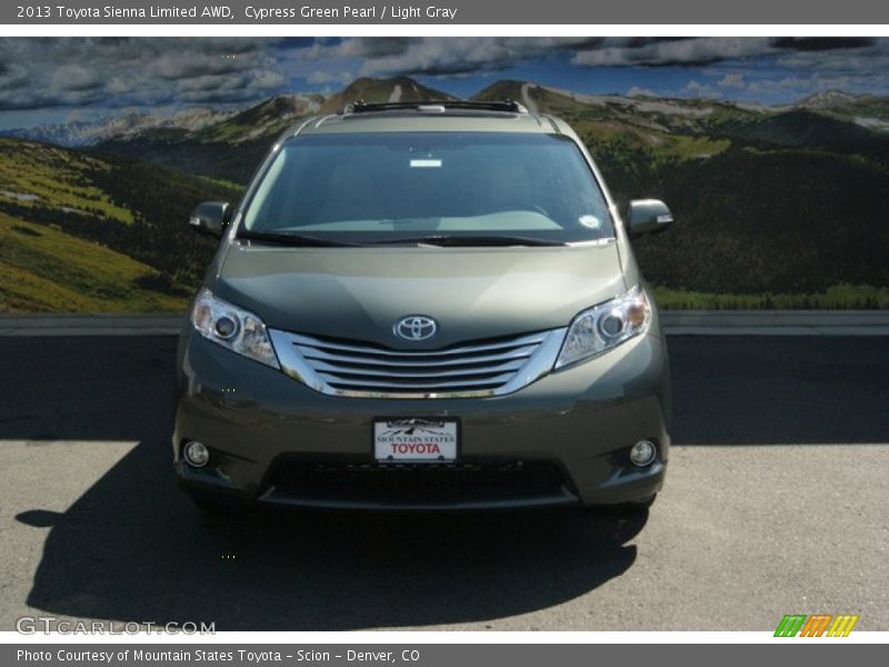 Cypress Green Pearl / Light Gray 2013 Toyota Sienna Limited AWD