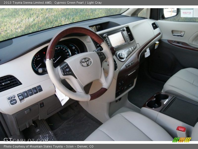 Cypress Green Pearl / Light Gray 2013 Toyota Sienna Limited AWD