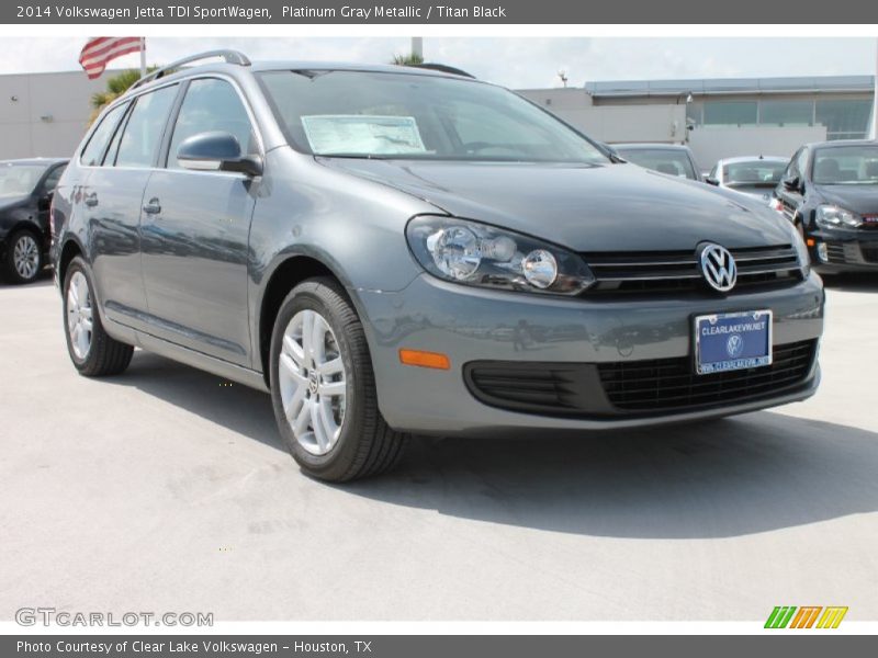 Platinum Gray Metallic / Titan Black 2014 Volkswagen Jetta TDI SportWagen