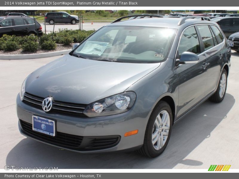 Platinum Gray Metallic / Titan Black 2014 Volkswagen Jetta TDI SportWagen
