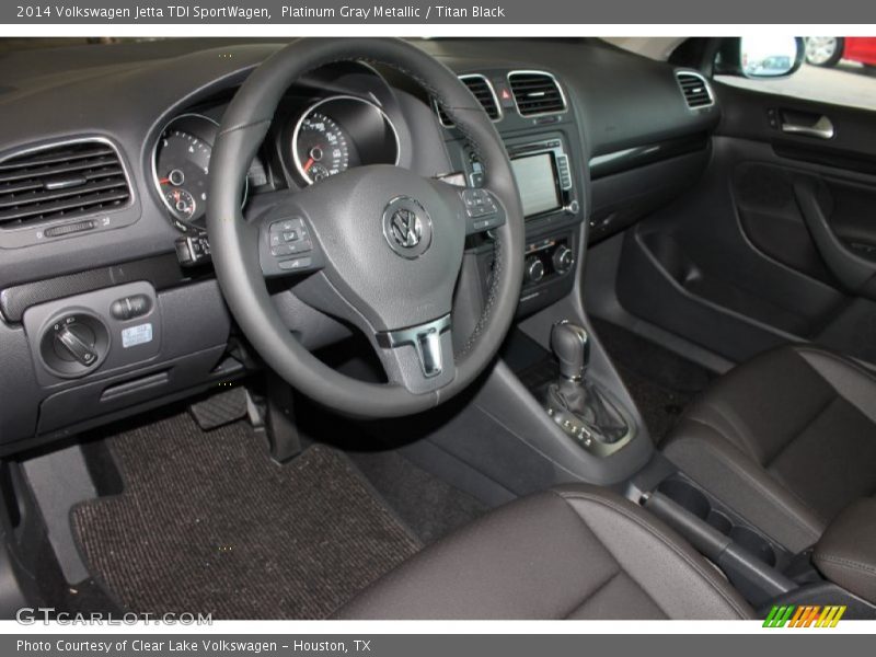 Platinum Gray Metallic / Titan Black 2014 Volkswagen Jetta TDI SportWagen
