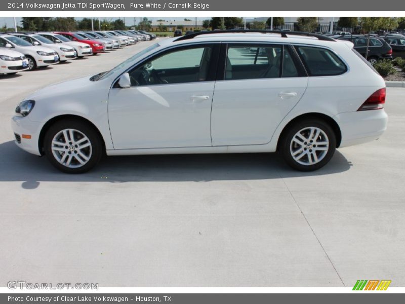 Pure White / Cornsilk Beige 2014 Volkswagen Jetta TDI SportWagen