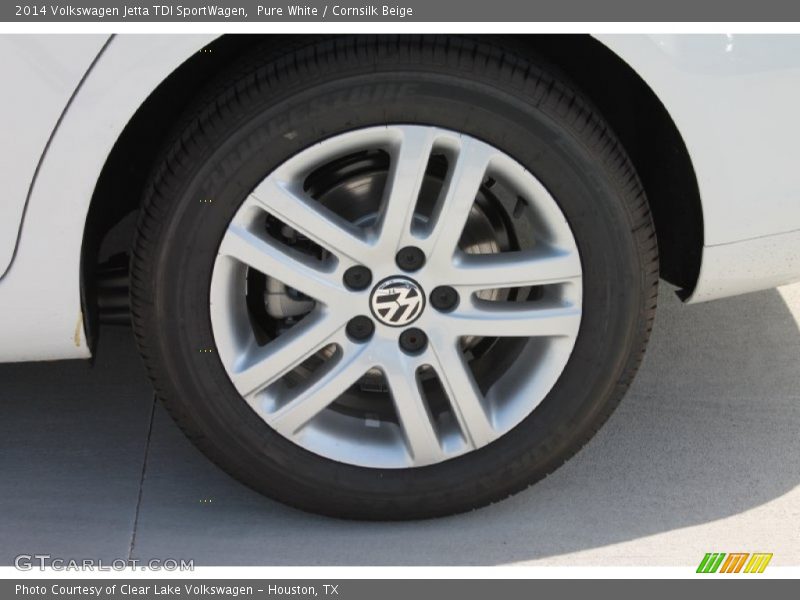 Pure White / Cornsilk Beige 2014 Volkswagen Jetta TDI SportWagen