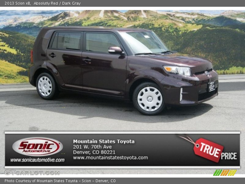 Absolutly Red / Dark Gray 2013 Scion xB