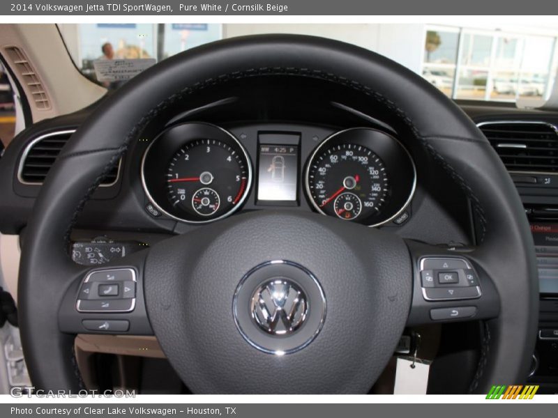 Pure White / Cornsilk Beige 2014 Volkswagen Jetta TDI SportWagen