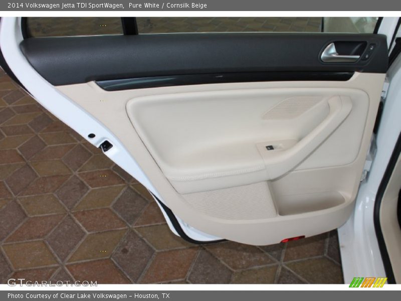 Pure White / Cornsilk Beige 2014 Volkswagen Jetta TDI SportWagen