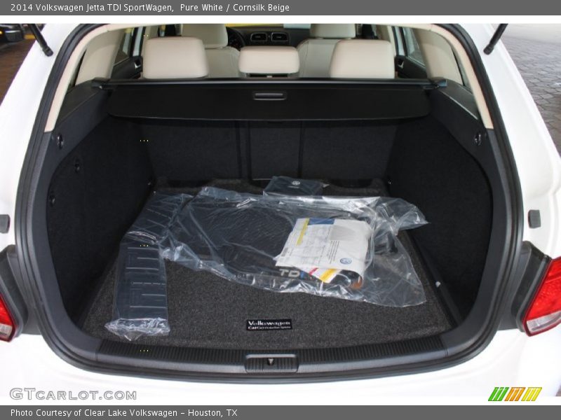 Pure White / Cornsilk Beige 2014 Volkswagen Jetta TDI SportWagen