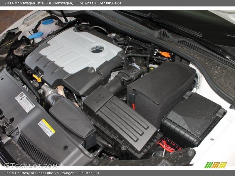 Pure White / Cornsilk Beige 2014 Volkswagen Jetta TDI SportWagen