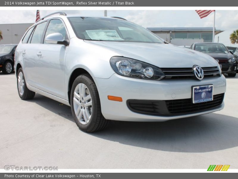 Reflex Silver Metallic / Titan Black 2014 Volkswagen Jetta TDI SportWagen