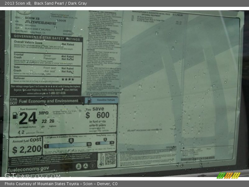 Black Sand Pearl / Dark Gray 2013 Scion xB