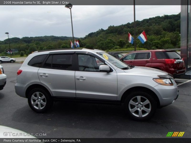 Bright Silver / Gray 2008 Hyundai Santa Fe SE