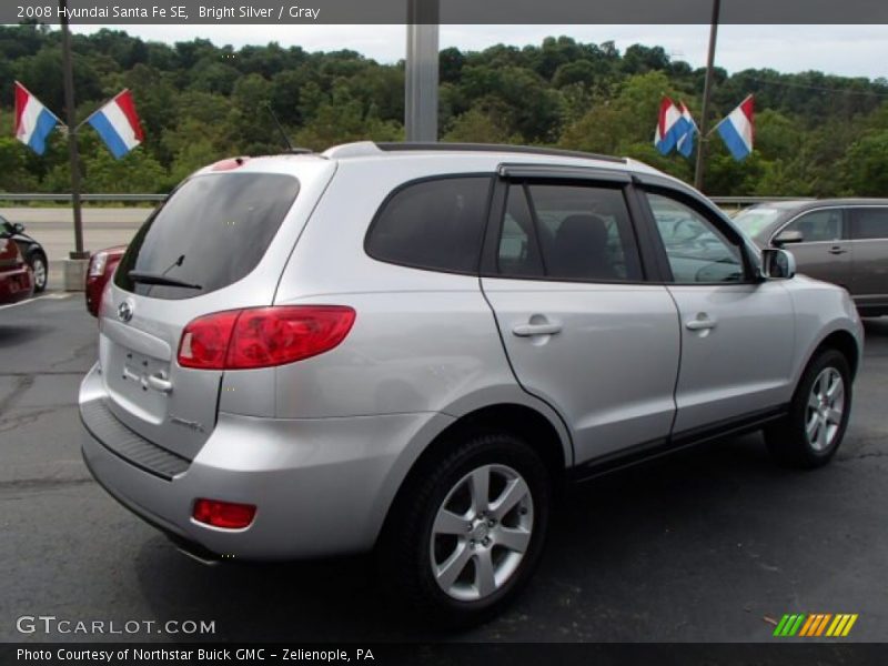 Bright Silver / Gray 2008 Hyundai Santa Fe SE