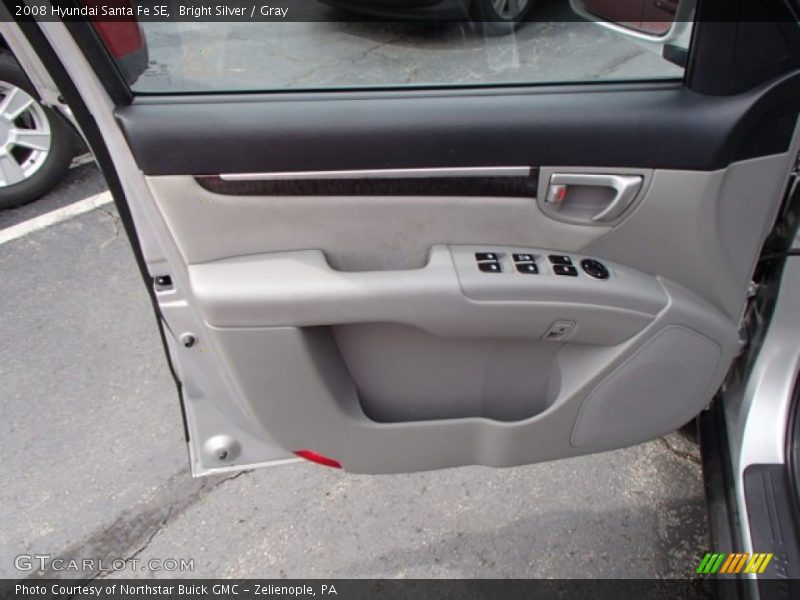 Bright Silver / Gray 2008 Hyundai Santa Fe SE