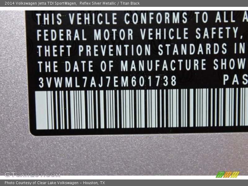 Reflex Silver Metallic / Titan Black 2014 Volkswagen Jetta TDI SportWagen