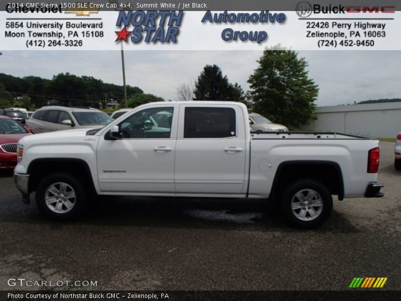 Summit White / Jet Black 2014 GMC Sierra 1500 SLE Crew Cab 4x4