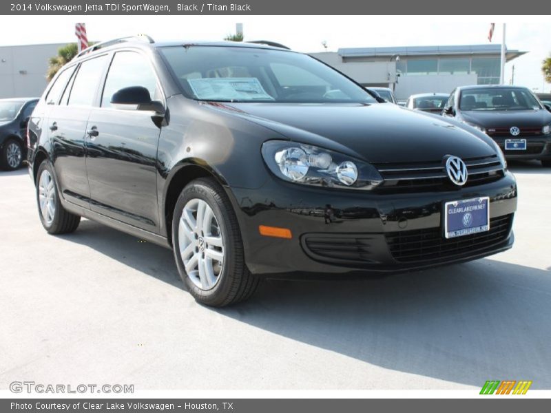 Black / Titan Black 2014 Volkswagen Jetta TDI SportWagen