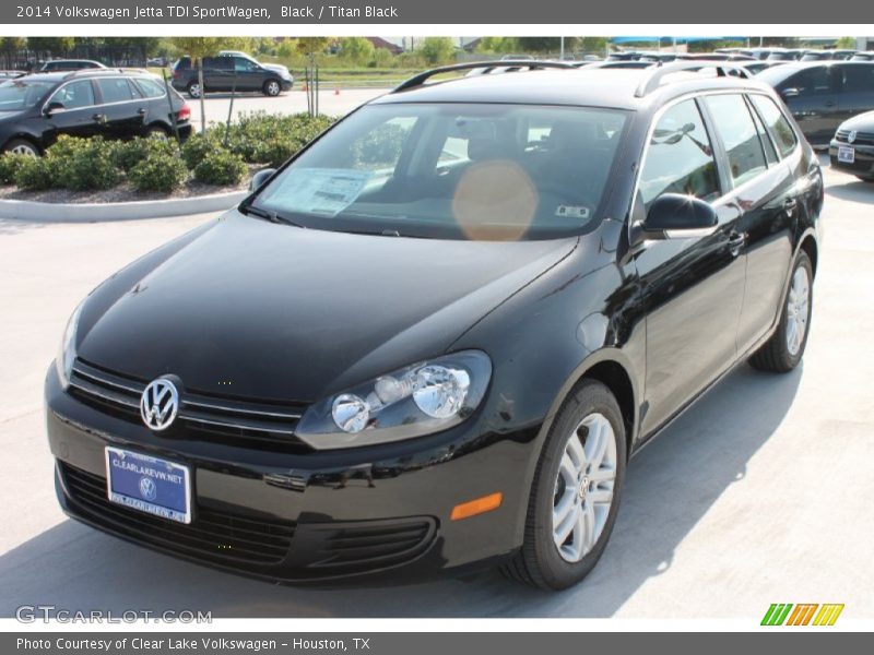 Black / Titan Black 2014 Volkswagen Jetta TDI SportWagen
