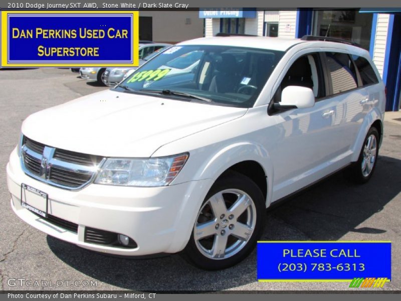 Stone White / Dark Slate Gray 2010 Dodge Journey SXT AWD