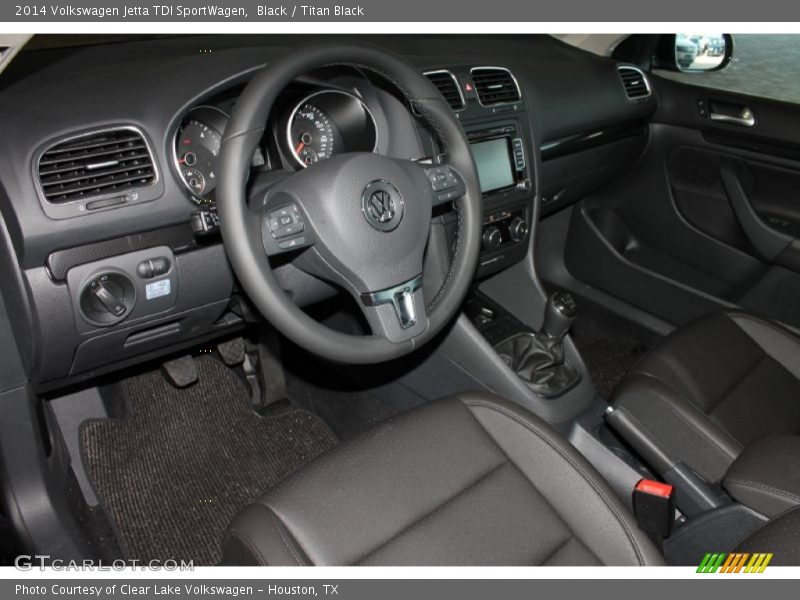 Black / Titan Black 2014 Volkswagen Jetta TDI SportWagen