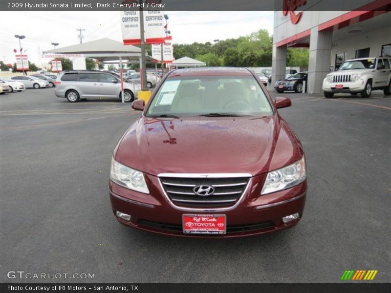 Dark Cherry Red / Gray 2009 Hyundai Sonata Limited