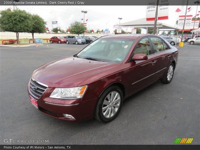 Dark Cherry Red / Gray 2009 Hyundai Sonata Limited