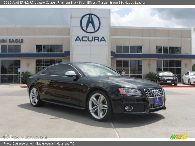 Phantom Black Pearl Effect / Tuscan Brown Silk Nappa Leather 2010 Audi S5 4.2 FSI quattro Coupe