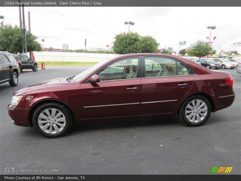 Dark Cherry Red / Gray 2009 Hyundai Sonata Limited