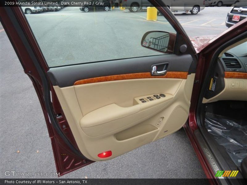 Dark Cherry Red / Gray 2009 Hyundai Sonata Limited