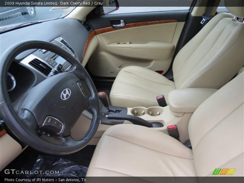 Dark Cherry Red / Gray 2009 Hyundai Sonata Limited