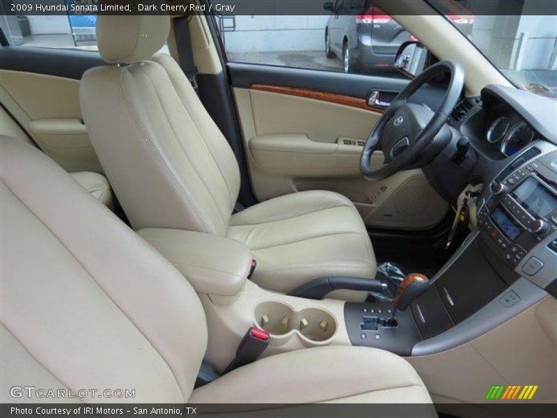 Dark Cherry Red / Gray 2009 Hyundai Sonata Limited