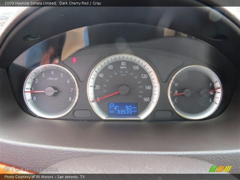 Dark Cherry Red / Gray 2009 Hyundai Sonata Limited