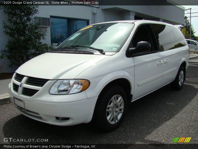 Stone White / Medium Slate Gray 2005 Dodge Grand Caravan SE
