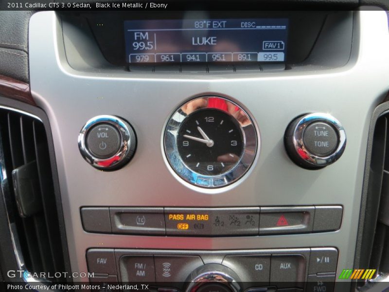 Black Ice Metallic / Ebony 2011 Cadillac CTS 3.0 Sedan