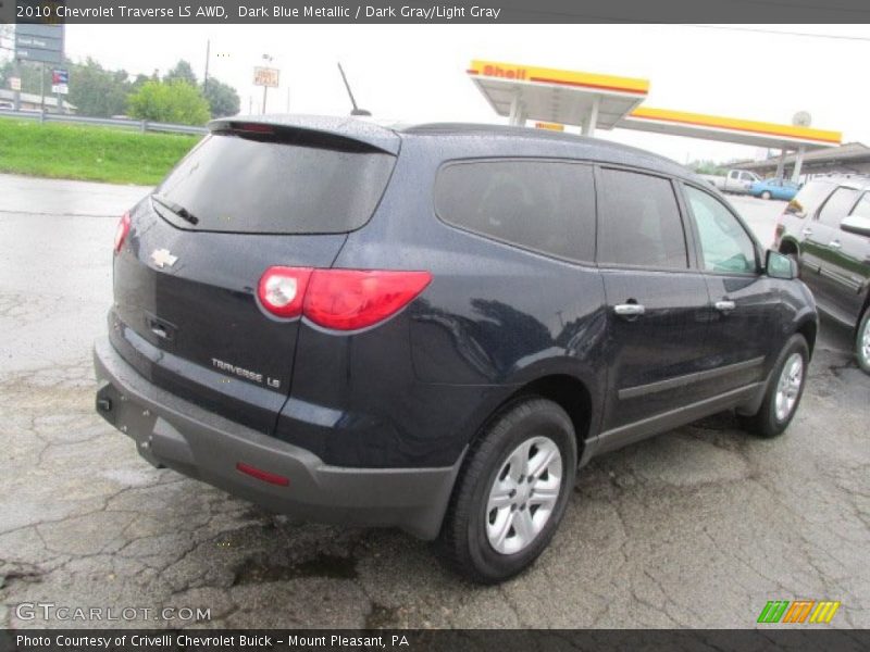 Dark Blue Metallic / Dark Gray/Light Gray 2010 Chevrolet Traverse LS AWD