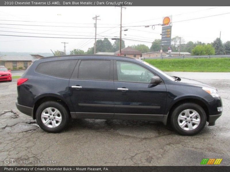 Dark Blue Metallic / Dark Gray/Light Gray 2010 Chevrolet Traverse LS AWD