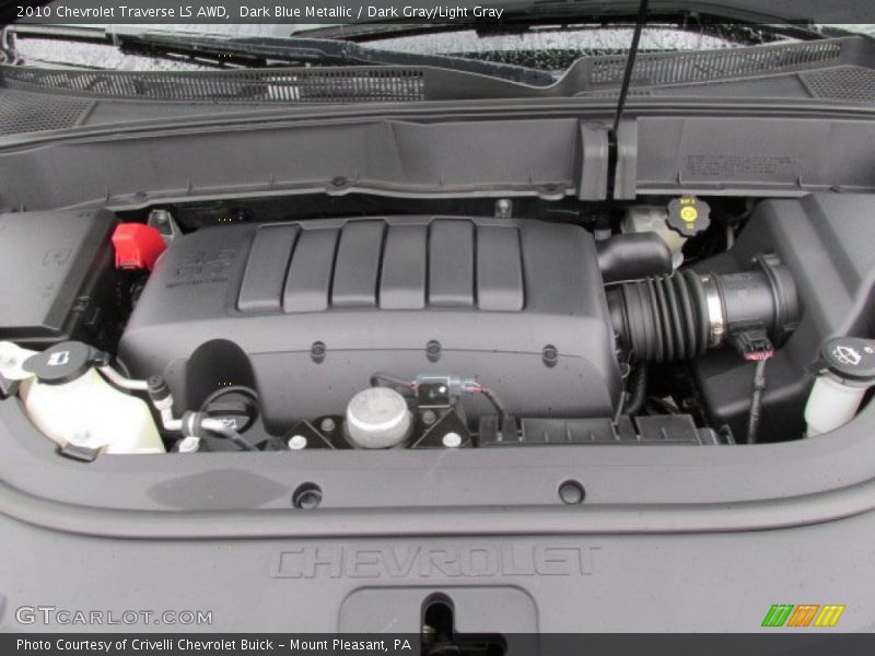 Dark Blue Metallic / Dark Gray/Light Gray 2010 Chevrolet Traverse LS AWD