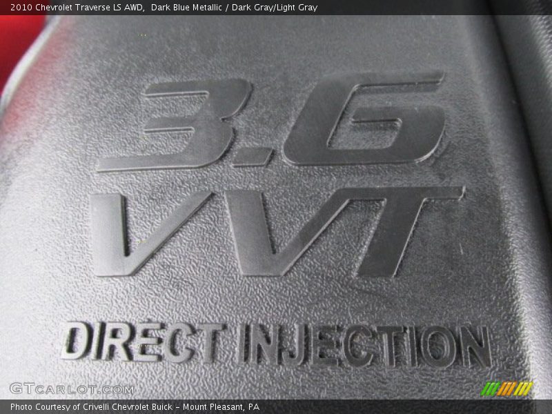 Dark Blue Metallic / Dark Gray/Light Gray 2010 Chevrolet Traverse LS AWD