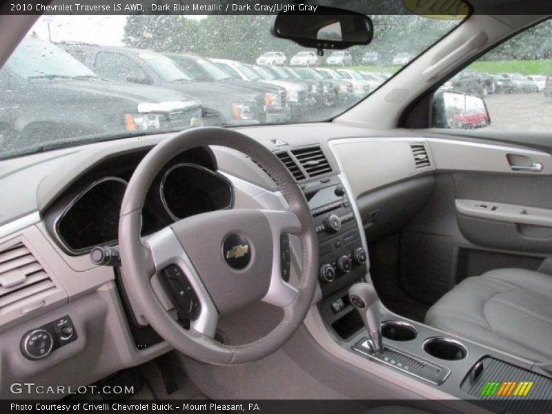 Dark Blue Metallic / Dark Gray/Light Gray 2010 Chevrolet Traverse LS AWD