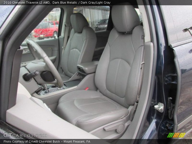 Dark Blue Metallic / Dark Gray/Light Gray 2010 Chevrolet Traverse LS AWD