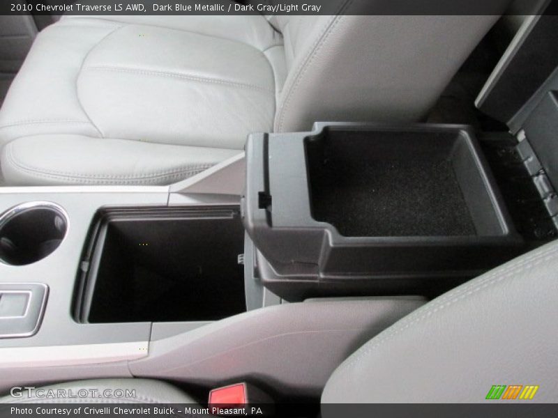 Dark Blue Metallic / Dark Gray/Light Gray 2010 Chevrolet Traverse LS AWD