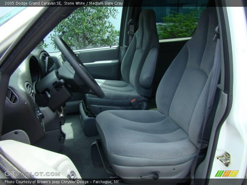 Stone White / Medium Slate Gray 2005 Dodge Grand Caravan SE