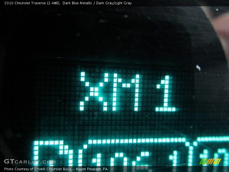 Dark Blue Metallic / Dark Gray/Light Gray 2010 Chevrolet Traverse LS AWD