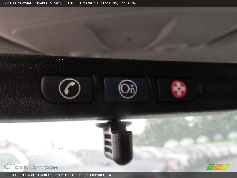 Dark Blue Metallic / Dark Gray/Light Gray 2010 Chevrolet Traverse LS AWD