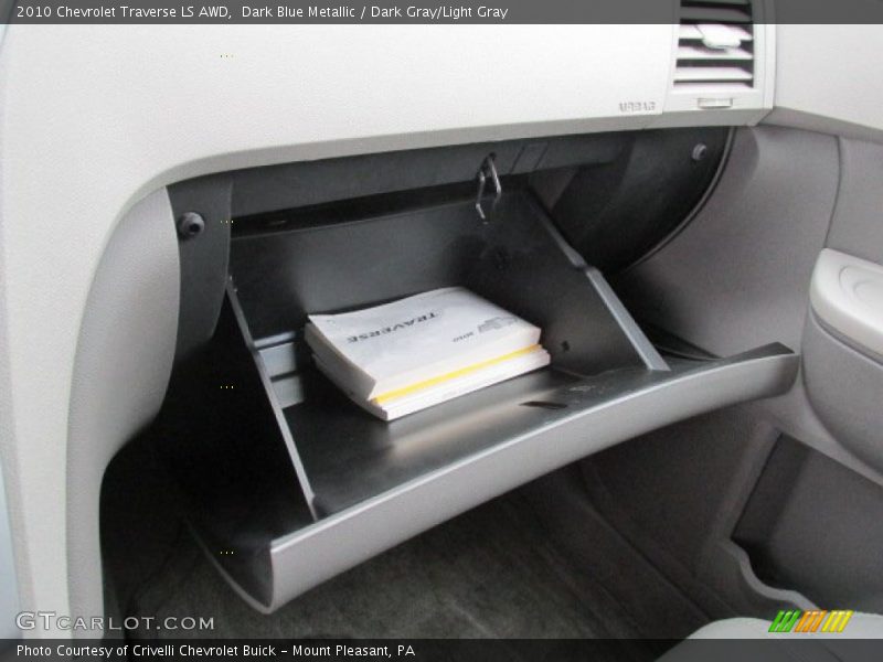 Dark Blue Metallic / Dark Gray/Light Gray 2010 Chevrolet Traverse LS AWD