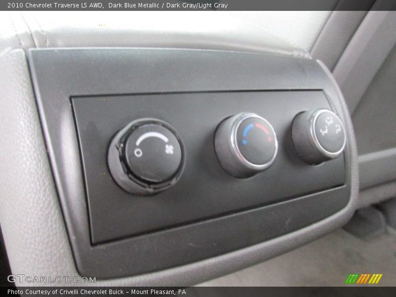 Dark Blue Metallic / Dark Gray/Light Gray 2010 Chevrolet Traverse LS AWD