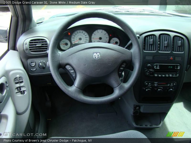 Stone White / Medium Slate Gray 2005 Dodge Grand Caravan SE