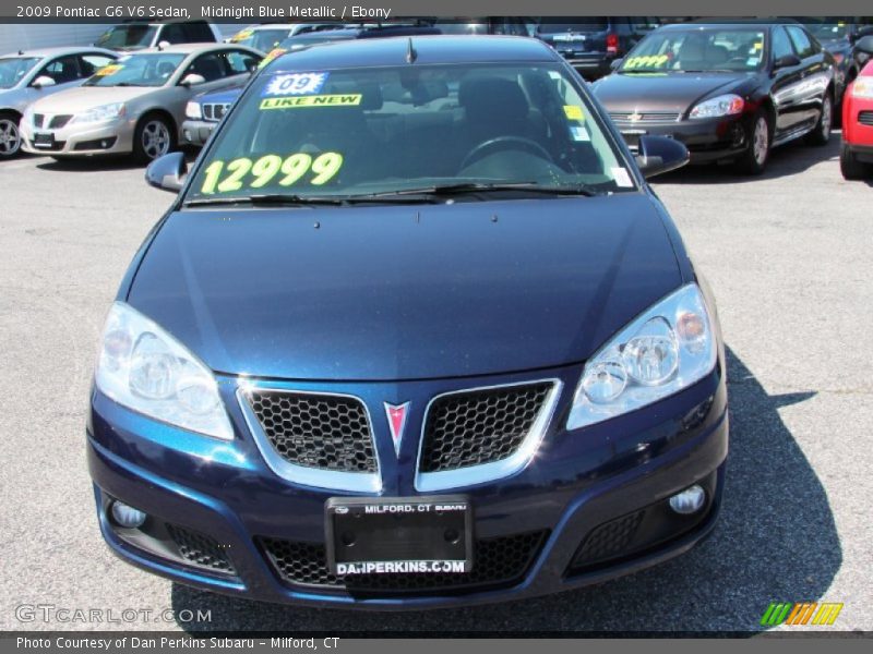 Midnight Blue Metallic / Ebony 2009 Pontiac G6 V6 Sedan